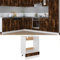 Myheimly Küchenschrank,Unterschrank Küche, Küchenmöbel, Küchenzeile,Standschrank Küche,Wandschränke,Aufbewahrungsschrank Herdumbauschrank Räuchereiche 60x46x81,5 cm Holzwerkstoff