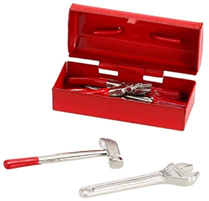 Toyvian 1satz Miniatur Werkzeugkasten Für Puppenhäuser Langlebige Realistische Dekoration Für Junge Mädchen Teiliges Für Kreative -projekte Haus-Design