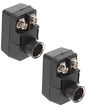 Gadpiparty 2pièces Adaptateur Antenne TV Ohm Connecteur Coaxial Résistant Aux Intempéries Conversion Rapide pour Câble Double Fils vers Coaxial Installation Facile Et Réutilisable