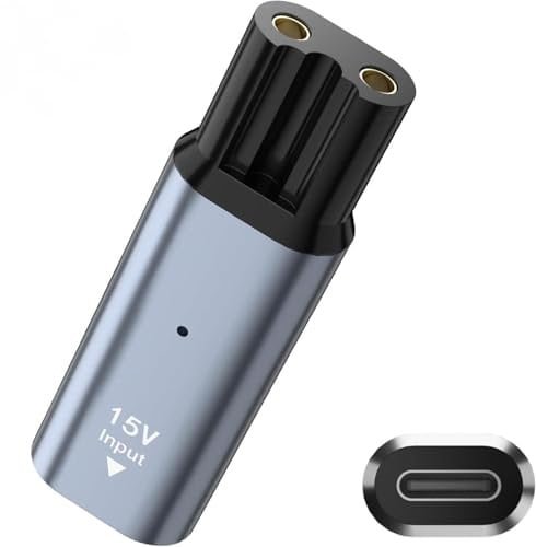 pluX 15V HQ8505 Type-C Shaver Charger Adapter Charging Converter for Philips Norelco HQ8505 7000 5000 3000 Series, OneBlade QP6520 QP6530 QP6510, USB-C Shaver Charger Converter (Cable Excluded)