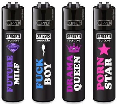Clipper Feuerzeug 4er Set - FFX Collection (FFX Adult Slogan)