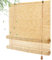 XIBANY Bambusrollo Wetterfest Aussen Balkon Rollo Mit Lifter Bambus Rollo Retro Schilf Vorhang Sichtschutz 65 80 90 100 140 160 180cm Breit Fenster Sonnenschutz Rollo Bambus Jalousine