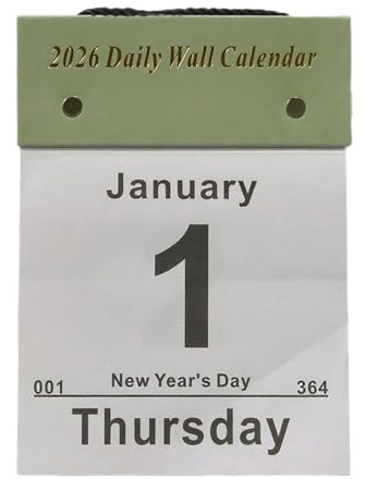 Tear Off 2026 Daily Calendar, Wall-Mounted 365-Day 2026 Calendar, Tear-Off Schedule Planning Accessory For Bedroom Study Room Living Room Dormitory
