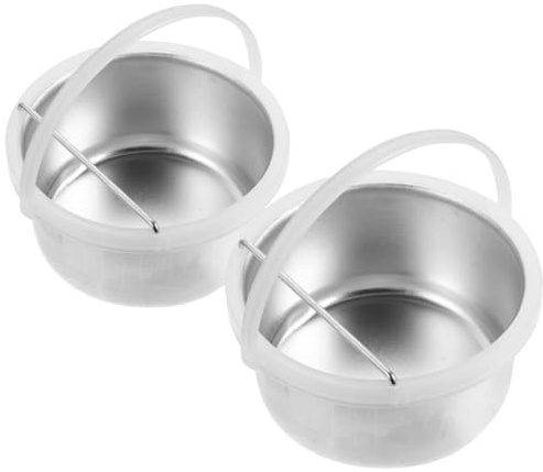 MAGICLULU 2pcs Wax Warmer Replacement Tin Inner Pot Wax Melting Pot Lightweight Nonstick Aluminium Sturdy for Salon and Home Professional Waxing