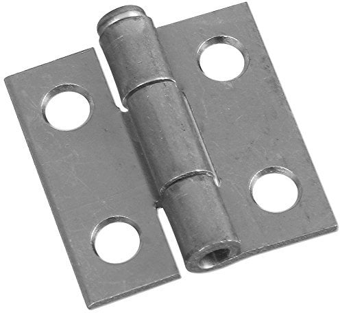 Kwikset Zinc Plated, National Hardware N141-606 V508 Removable Pin Hinges, 2 Pack, 1 Inch