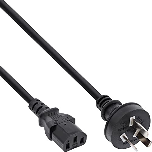 InLine 16652F Netzkabel, Netzstecker China auf Kaltgerätestecker C13, 1,8m