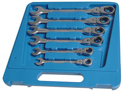 Ratschenringschlüsselsatz 6tlg. 8-19mm Gelenk Ringratsche Maulschlüssel