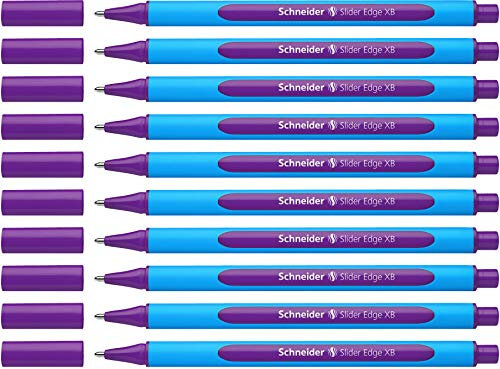 Schneider Slider Edge (Pointe extra large (XB)) Lot de 10 Stylos, Encre Violette