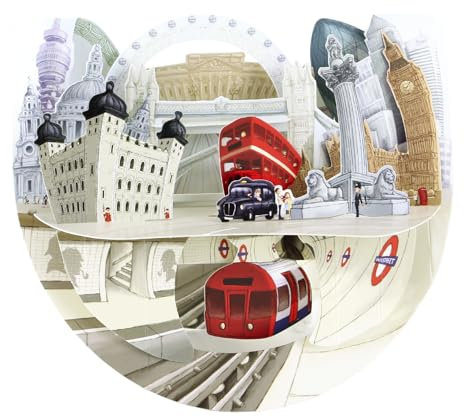 Santoro London Pop n' Rock 3D-Pop-Up-Grußkarte für Sie und Ihn