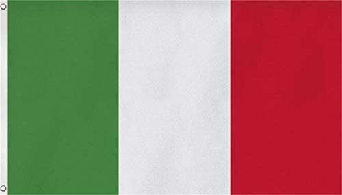 normani Flagge - Fahne - Hissfahne mit Zwei Metallösen zur Befestigung und zum Hissen - Größe 90 x 150 cm wetterfest Farbe Italien