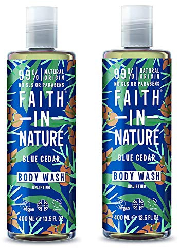 Faith in Nature Faith For Men Blue Cedar SG/FB 400ml X 2 (Pack of 2)