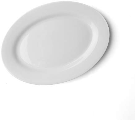 Holst Porzellan VLP 250 Platte oval Vital Level flach, weiß, 25 x 18 x 2 cm 6 Stück
