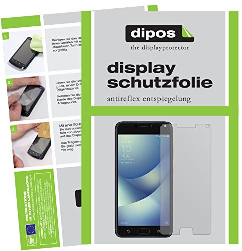 dipos 2x Matte Screen Protector for Asus Zenfone 4 ZE554KL | Ultra-Thin, Anti-Glare, Anti-Reflective, Perfect Fit, Anti-Scratch, Bubble-Free, Fingerprint Compatible, Easy Installation