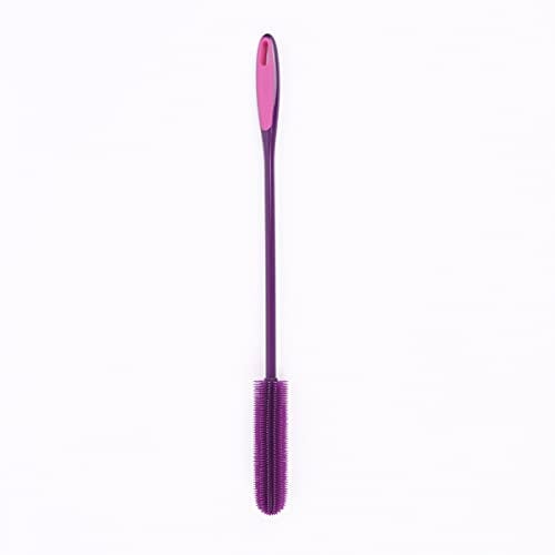 Kochblume Flaschenbürste Slim | Premium-Silikon & BPA frei| Hitzbeständig | Spülmaschinenfest | Für besonders schmale Öffnungen ab 16mm | Farbe: lila