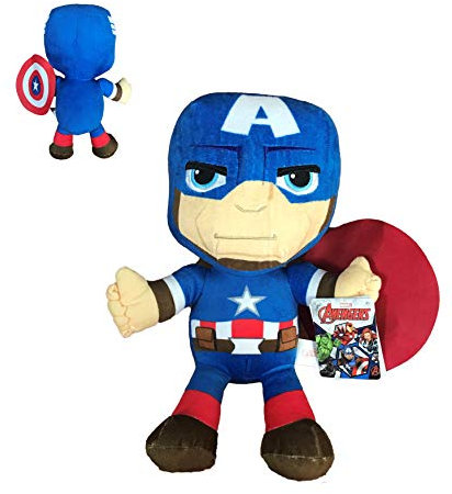 Marvel – Plüschtier Captain America, 30 cm, Super Soft Qualität