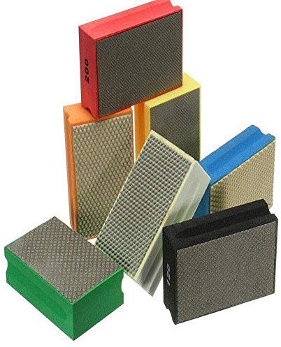 Sanding Blocks Polishing Grinding Block Diamond Polishing Hand Pads Block for Granite Marble Glass Grinding 60-3000Grit (60 Grit) …