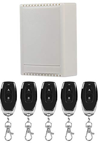 Drahtloser Schalter, 433 MHz, RF Smart Relais, Fernbedienung, kabellos, hohe Leistung, 85 – 220 V, Universal Learning Dual Set RF-Fernbedienung, 2 Sender, 1 Empfänger
