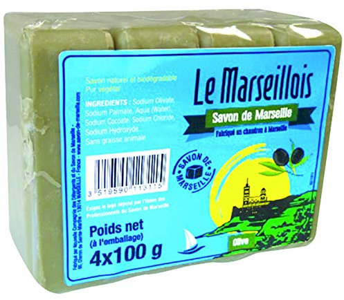 Le marseillois Savonnette de Marseille Olive 4X100G