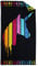 P.K. Collection Strandtuch aus 100% Baumwolle - Strandhandtuch 90x165 cm Frottee Velours - Strandlaken hochwertiger Jacquard Druck (Einhorn Schwarz) bunt