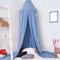 CeeKii Baldachin Kinderzimmer Betthimmel Babybett, Kinderzimmer Bettvorhang Baumwolle Deko Moskitonetz für Prinzessin Spielzelte Babybett Schlafzimmer Dekoration mit Sternengirlande (Blau)