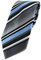 TigerTie Designer Krawatte in hellblau silber grau weiss schwarz gestreift