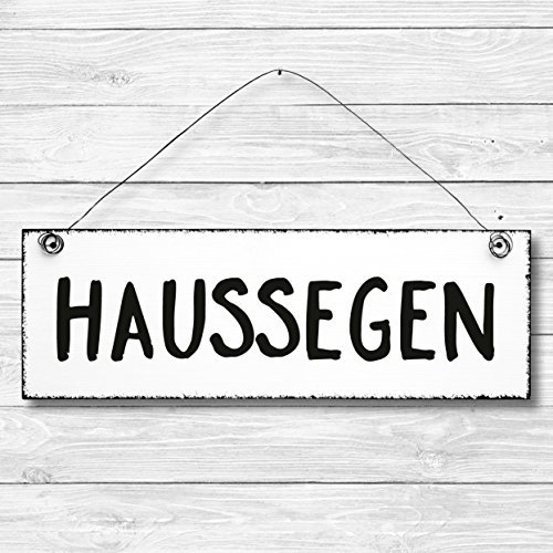Haussegen - Dekoschild Türschild Wandschild Holz Deko Schild 10x30cm Holzdeko Holzbild Deko Schild Geschenk Mitbringsel n