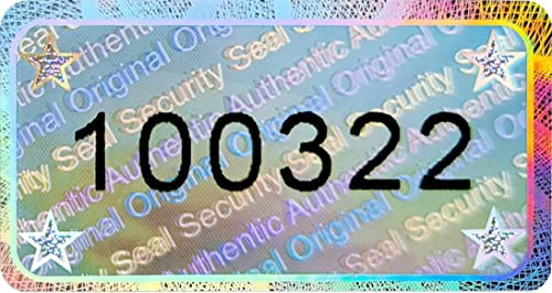405 Stk - 3D Hologramm-Siegel mit Seriennummer - 30 * 16mm silber glänzend - Sicherheitssiegel, Qualitätssiegel, Sicherheitsetiketten, selbstklebendes Etikett, Verschlussetiketten