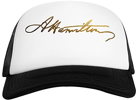 Alexander Hamilton Gold Signature Weiß Schwarz Unisex Baseball Cap White Black Unisex