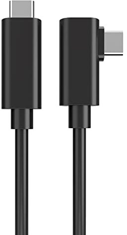 Cuxnoo VR Streaming Link Cable Compatible for Oculus Quest, Virtual Reality Headset Cable Angle USB 3.2 Gen1 C-C High Speed Data Transfer, Fast Charging Cord, 4.7 Meters
