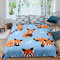 Homemissing Rot Panda Bettwäsche Set 135x200cm Niedliches Tiermuster Betten Set für Kinder Jungen Mädchen Karikatur Panda Gedruckt Bettbezug Set Tierwelt Stil 2St Blau Kinderzimmer Dekor