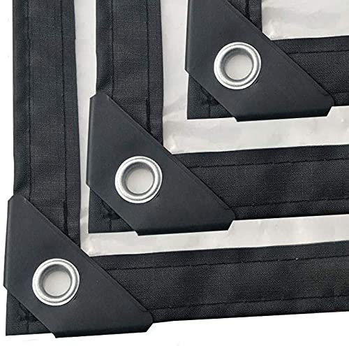 wasserdichte Transparente Plane Mit ÖSen, Plane Abdeckplanen Tarp Schutzplane Bootsplane Gewebeplane Mit ÖSen Dickes Material 5 mil füR GartenmöBel, Pool, Auto (4x7m)