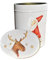 Santa Engel Rentier - wunderschöne ovale Minidose mit geprägten Motiven - lebensmittelecht - Aufbewahrungsdose, Keksdose - Maße: (L x B x H): 9,3 x 6,7 x 12,0cm