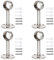 4 Stücke Support de Fixation pour Plafond, Acier Inoxydable Support Tringle, Support de Tringle A Rideaux Avec Vis et Tube D'expansion à Vis, pour Armoire, Cuisine (22mm, Silber)