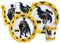 Ciao-Kit Table Fête Party Batman 24 personnes (112 pcs: assiettes, gobelets, serviettes) en papier compostable Vaisselle, AZ022, Multicolor