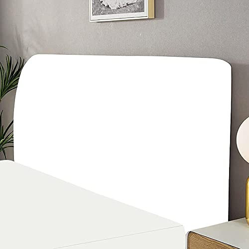 WSGJHB Bett Kopfteil Bezug, Staubdichte Stretch Abdeckung, Rückenschutz All-Inclusive Slipcover, Hussen Weiss 150cm für (140-160cm Kopfteil)