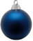 Deco Woerner Matte, dunkelblaue Weihnachtskugeln aus Plastik, 10 cm Ø - 6 Stück