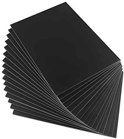 JMIATRY Lot de 24 planches de mousse EVA noires A4 de 5 mm pour cosplay, Halloween, scrapbooking, projets de bricolage et d'artisanat - 210 x 297 mm