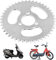 lohill Fahrrad Ritzel, Professionelle Durable Stahl Mountainbike T8F 44 Zähne Single Speed Hinterrad Leicht, Hinterrad Kettenersatz Hohe Leistung