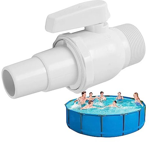 KinMokusei Absperrventil- Pool Absperrhahn Poolzubehör für Schwimmbad für Garten, Tauch- und oberirdische Pools Ø 32-38 mm