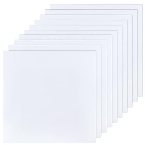 OLYCRAFT 10 Feuilles Feuille de Plastique ABS Blanc 200x200x0.5 mm Plaques en Plastique ABS Feuille de Plastique Dur pour Modèles Architecturaux Table de Sable Fournitures de Matériaux