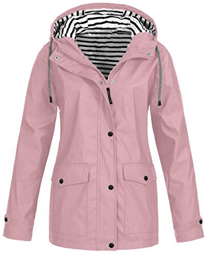 Regenmantel Damen Wasserdicht, Regenjacke Damen Wasserdicht Leicht Regenmantel Windbreaker Packbar Dünne Regenjacken Windjacke mit Kapuze Regenhose Damen Bluse mit Rückenausschnitt Pulli Shirt