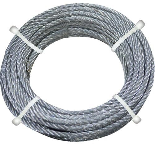 Cable de metal trenzado para persianas de acero galvanizado – Disponible en diferentes grosores y longitudes (2,4 mm – Longitud 100 m)