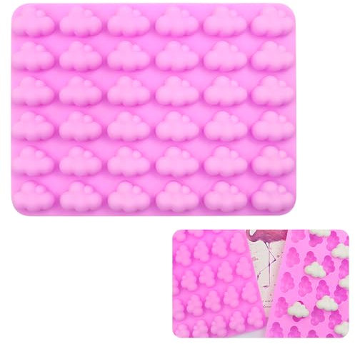 DOERDO Moule à chocolat en silicone en forme de nuage Moule à glaçons Moule à bonbons DIY Moule à pâtisserie pour fête de Saint-Valentin 36 emplacements