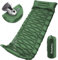 Frasheng Matelas de Camping de 10 cm d'épaisseur, Ultraléger Matelas Gonflable Camping Pliable avec Oreiller & Pompe à Pied, Matelas Autogonflant Tapis de Camping pour Camping Tente Randonnée, Vert