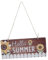 HOOTNEE Flower Hanging Plaque Wooden Front Door Sign with Unique Design for Home Decor Multi-functional Wall Hanging Decoration for Summer and Elegant Wooden Door Tag Pendant