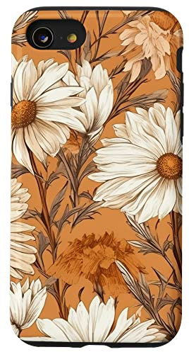 iPhone SE (2020) / 7 / 8 Dried Daisies Pattern Brown Daisy Flower Case