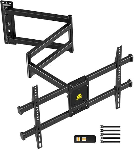 FORGING MOUNT Soporte TV Pared con 820mm Brazo Articulado Extra Largo para 37-75 Pulgadas, Soporte Pared TV Inclinable y Giratorio, Soporte TV con Brazo Extensible hasta 40KG m MAX VESA 600x400mm