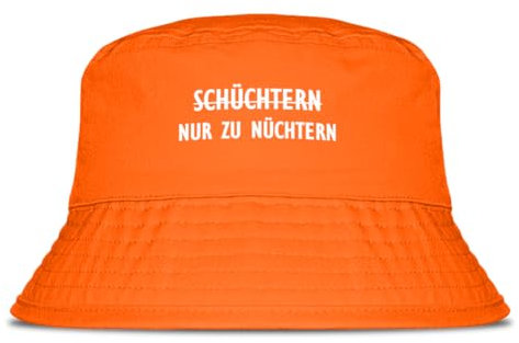 Prozente Momente Nur zu nüchtern Fischerhut | Anglerhut | Sonnenhut | Sommer | Party | Lustige Sprüche | OneSize | Malle | Urlaub | Orange