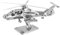Metal Zone RAH-66 Helikopter Puzzle 3D Metall Modellbausatz Boeing-Sikorsky RAH-66 Comanche 3D-Metallpuzzle Flugzeuge 3D-Metallpuzzle für Erwachsene 11,2 x 9,2 x 6,4 cm