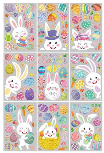 Schleife Schultüte große Ostereier-Form, Fensteraufkleber, Aufkleber für Ostern, Glas, Heimdekoration Frühlingsfensterdekoration Enkeltaxi Autoaufkleber (Pink, One Size)